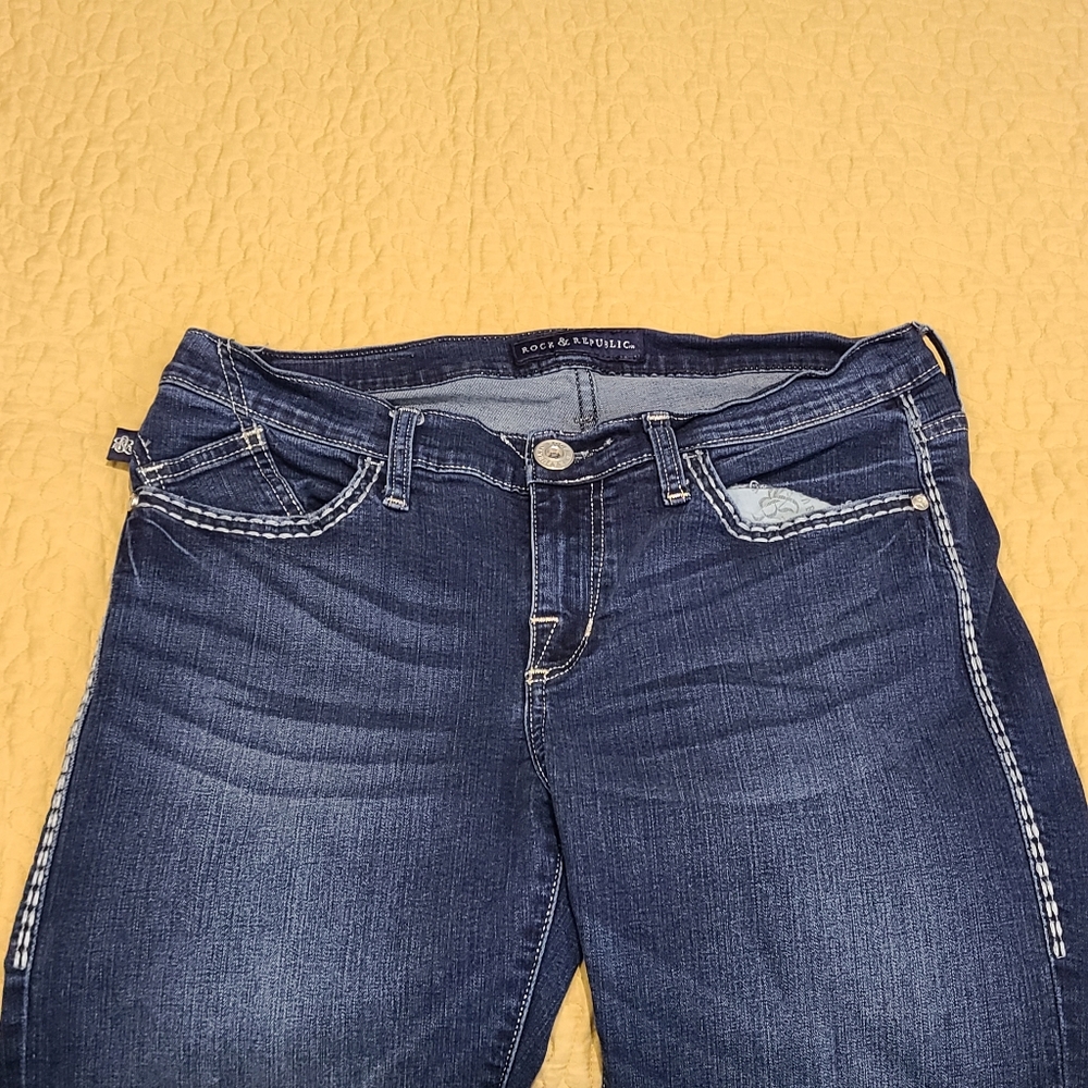 Rock & Republic Kassandra boot cut jeans size 8 - Picture 2 of 10